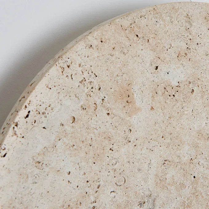 TRAVERTINE ROUND WALL LAMP