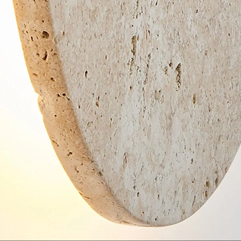 TRAVERTINE ROUND WALL LAMP