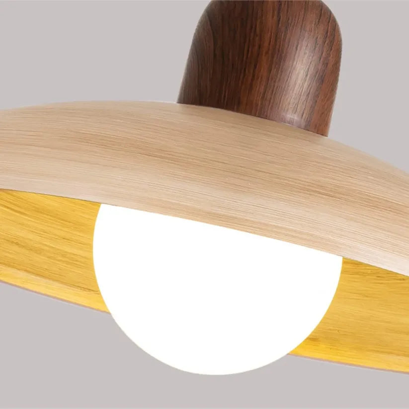 WALNUT SAUCER DISC PENDANT