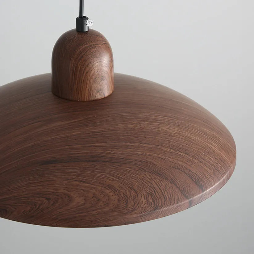 WALNUT SAUCER DISC PENDANT