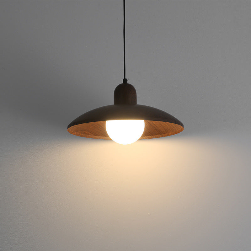 WALNUT SAUCER DISC PENDANT