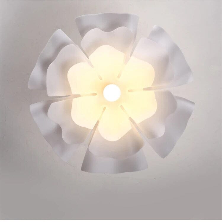 WHITE RUFFLE CLOUD PENDANT