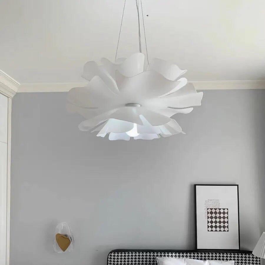 WHITE RUFFLE CLOUD PENDANT
