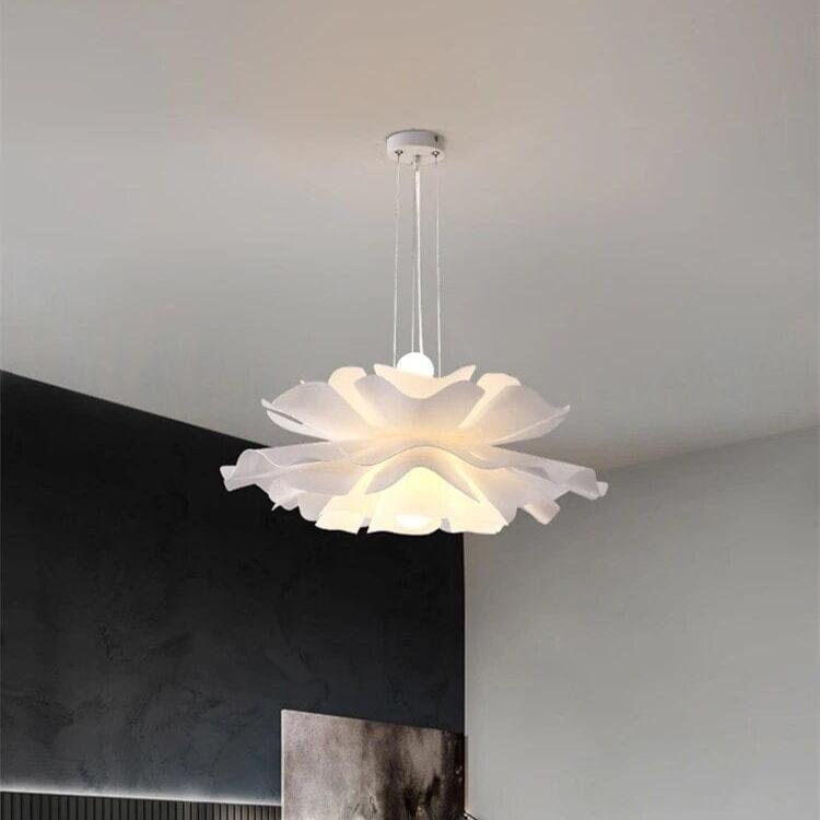 WHITE RUFFLE CLOUD PENDANT