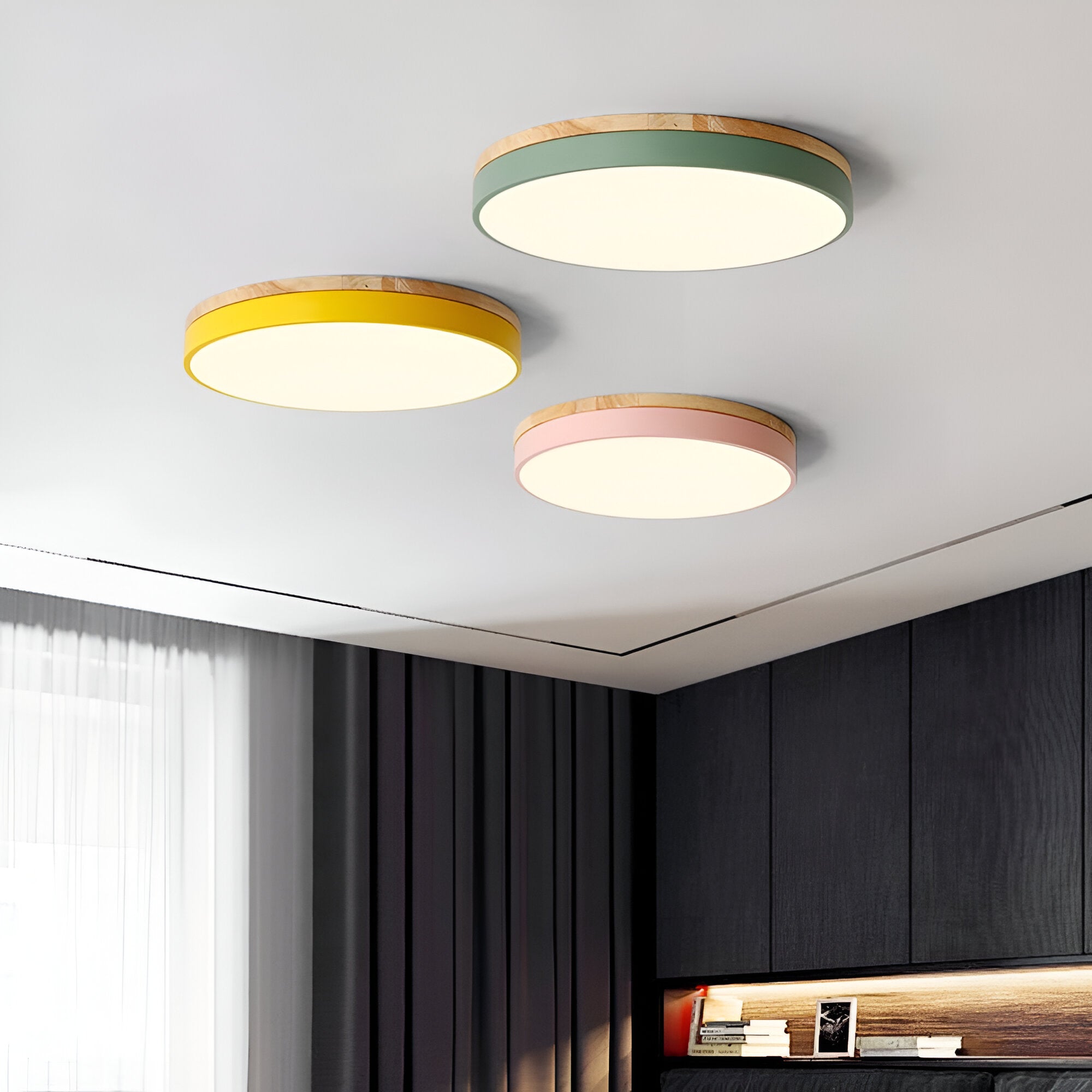 WOOD BAND CEILING LAMP