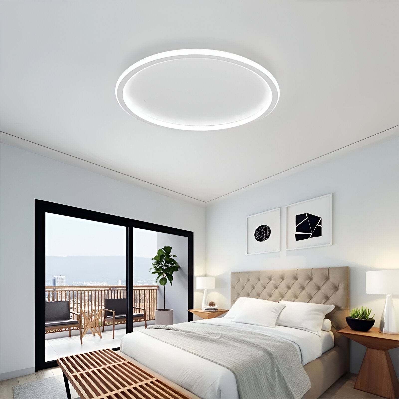 WOOD RIM LED CEILING LAMP