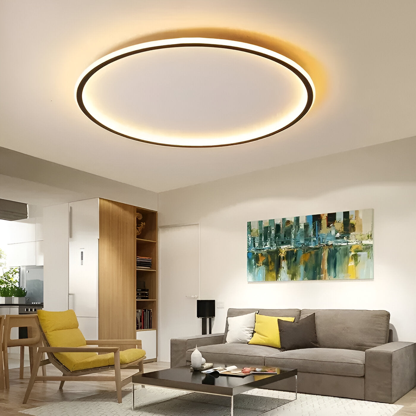 WOOD RIM LED CEILING LAMP