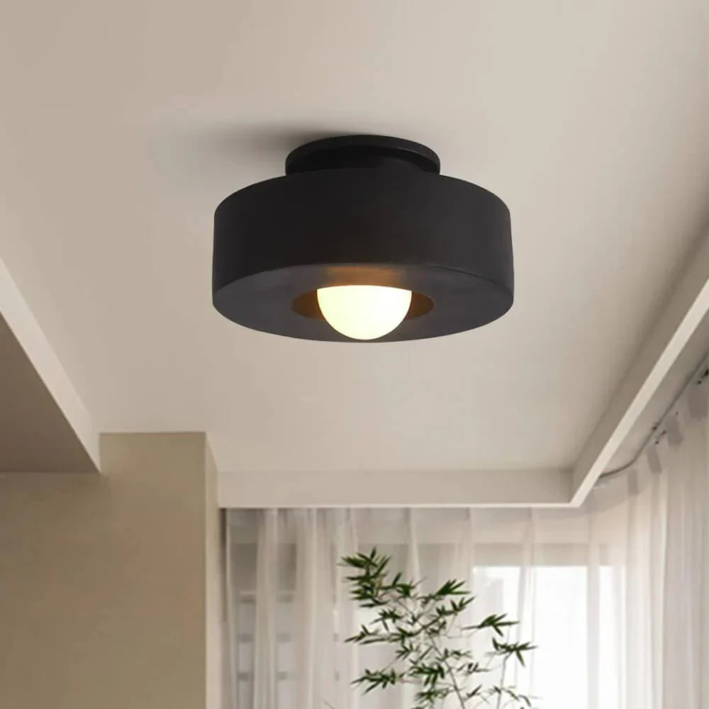 Ethereal Circle Nordic Resin LED Minimalist Ceiling Lamp