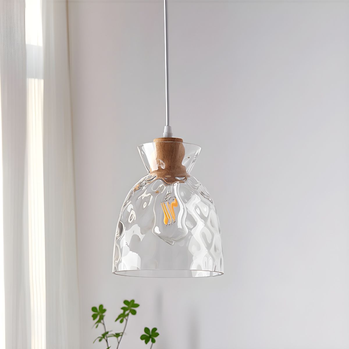 Dane Nordic Clear Glass Pendant Light