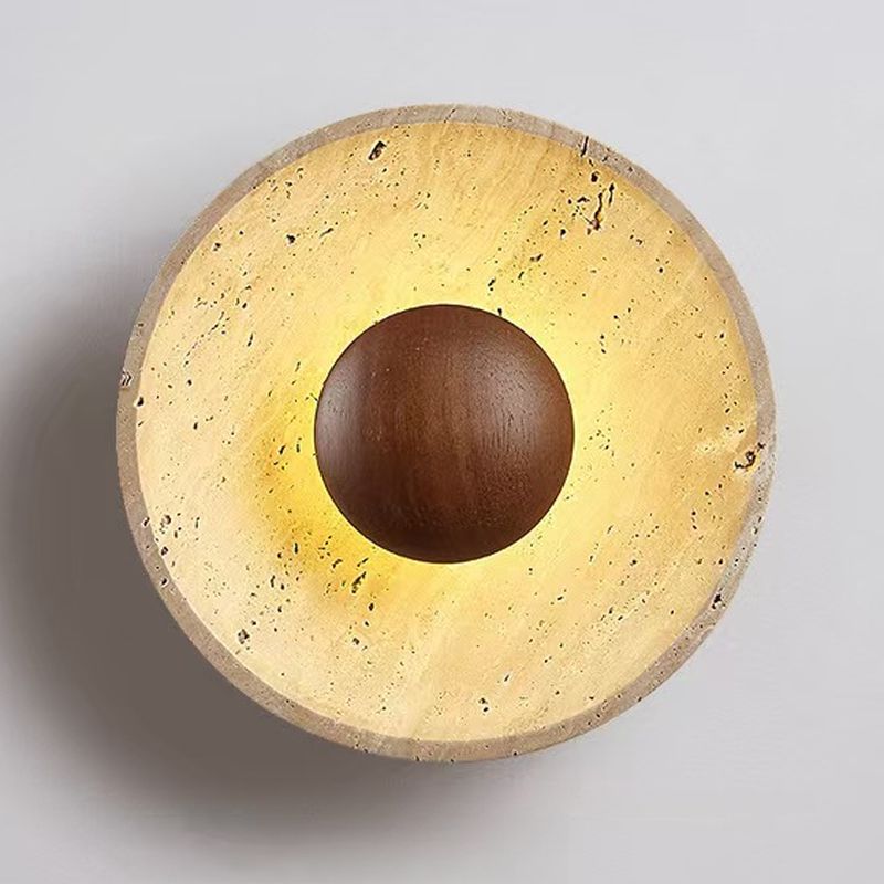 Travertine Stone Wabi Sabi Wall Light