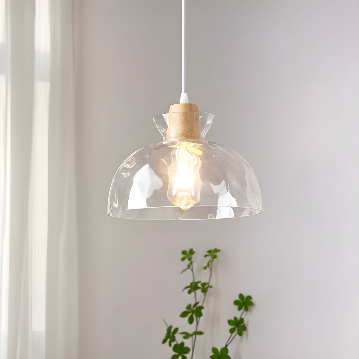 Dane Nordic Clear Glass Pendant Light