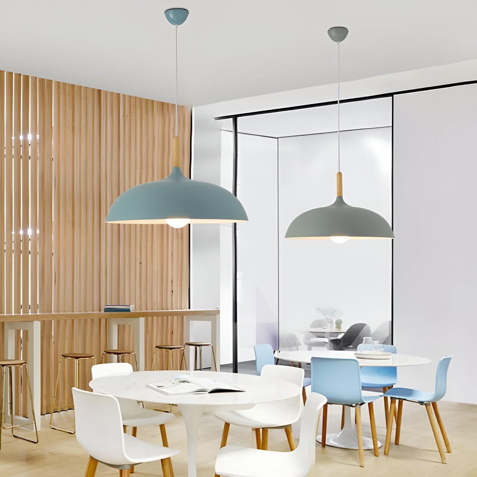 Nordic Style Wood Iron Art Pendant Light