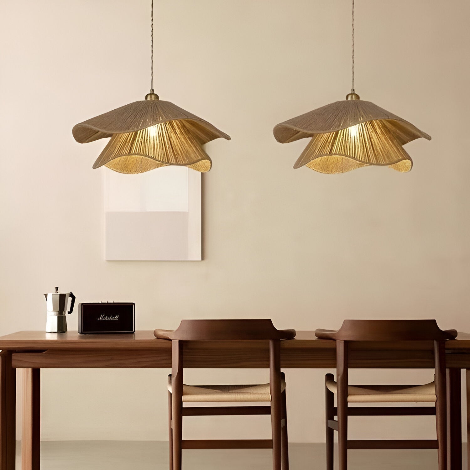 Cape Points Boho Natural Jute Fiber Pendant Light