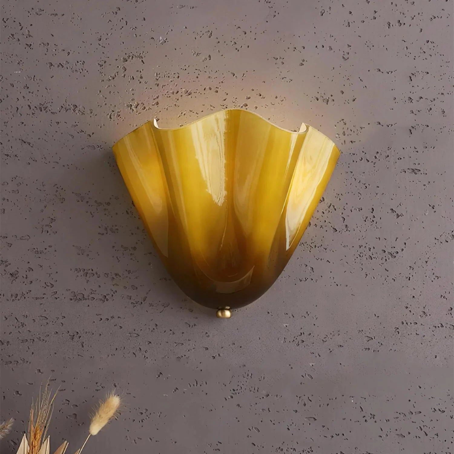 Skirt Series Retro Colored Glass Skirt Shell Wall Light