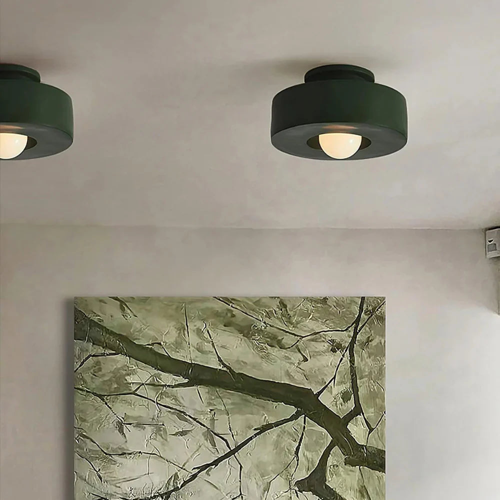 Ethereal Circle Nordic Resin LED Minimalist Ceiling Lamp