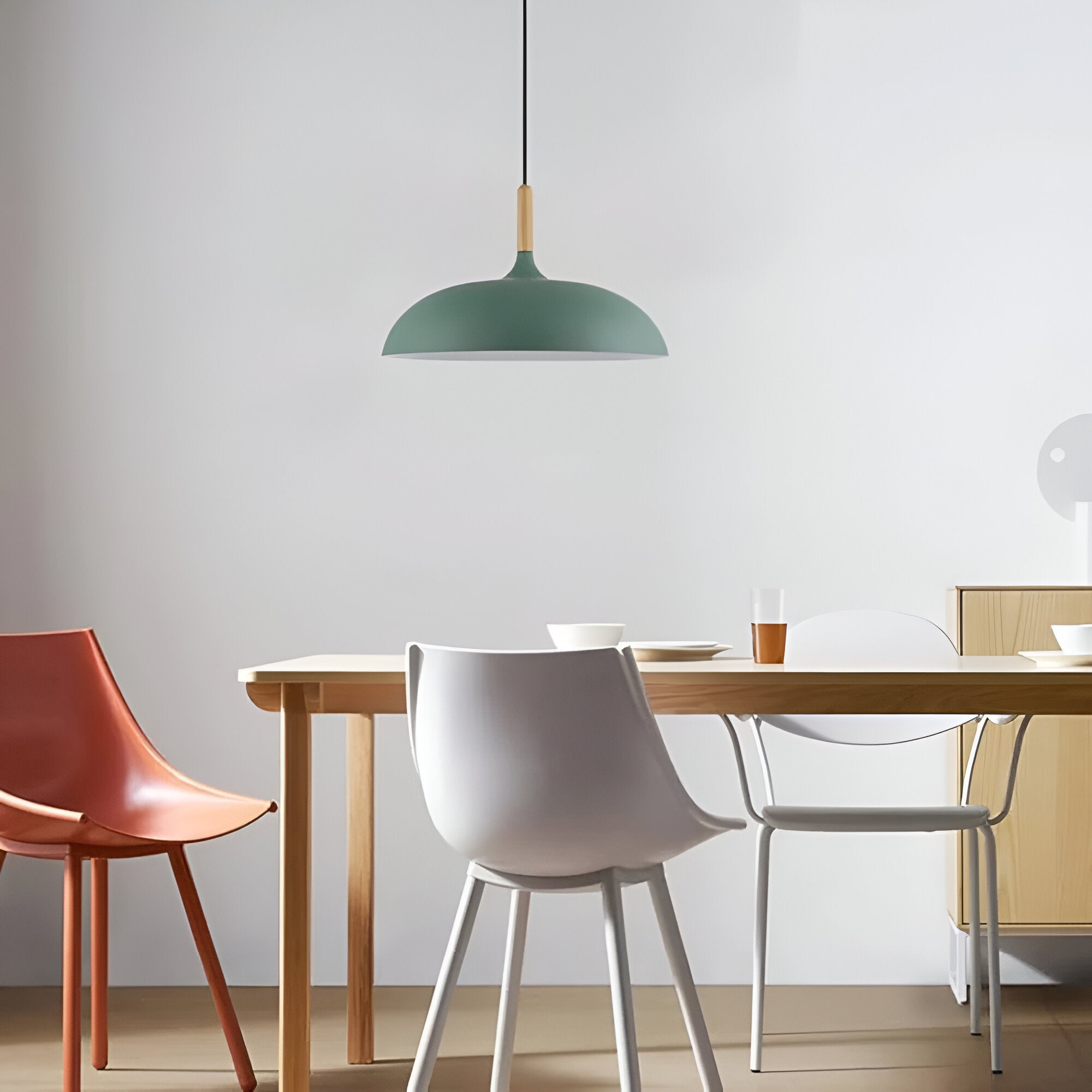 Nordic Style Wood Iron Art Pendant Light