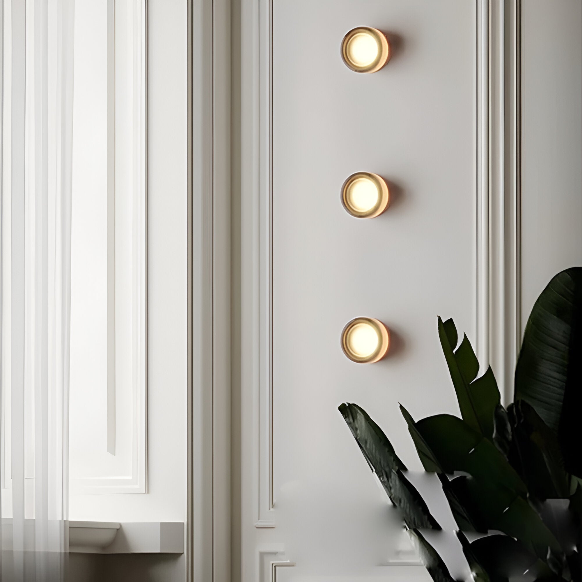 Nordic Luminous Dimple Glass Modern Wall Light