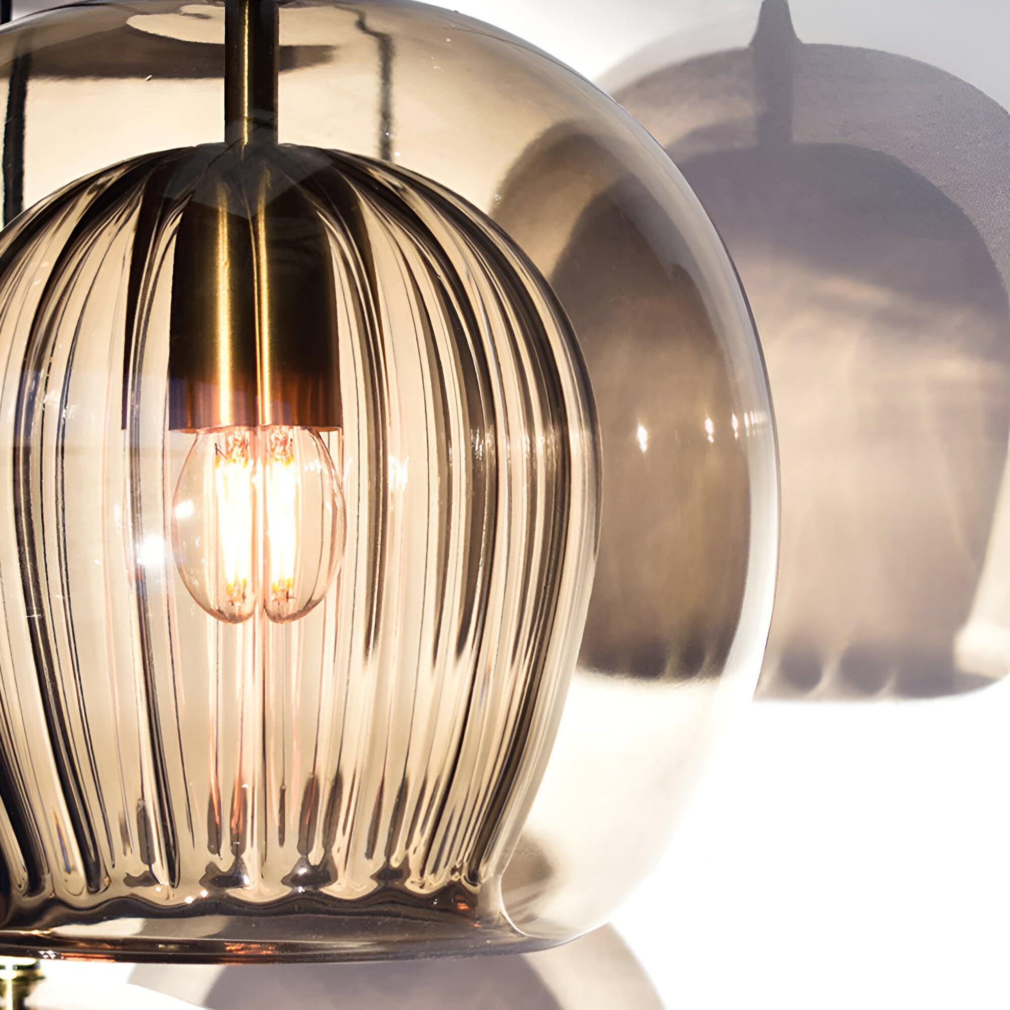Retro Glass Globe Shape Pendant Light