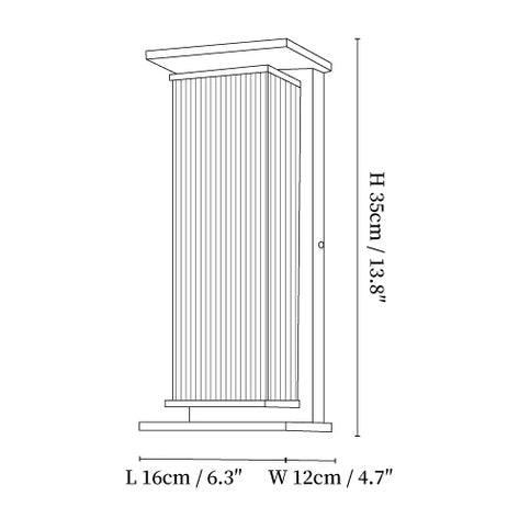 Rectangular Box Outdoor Wall Light