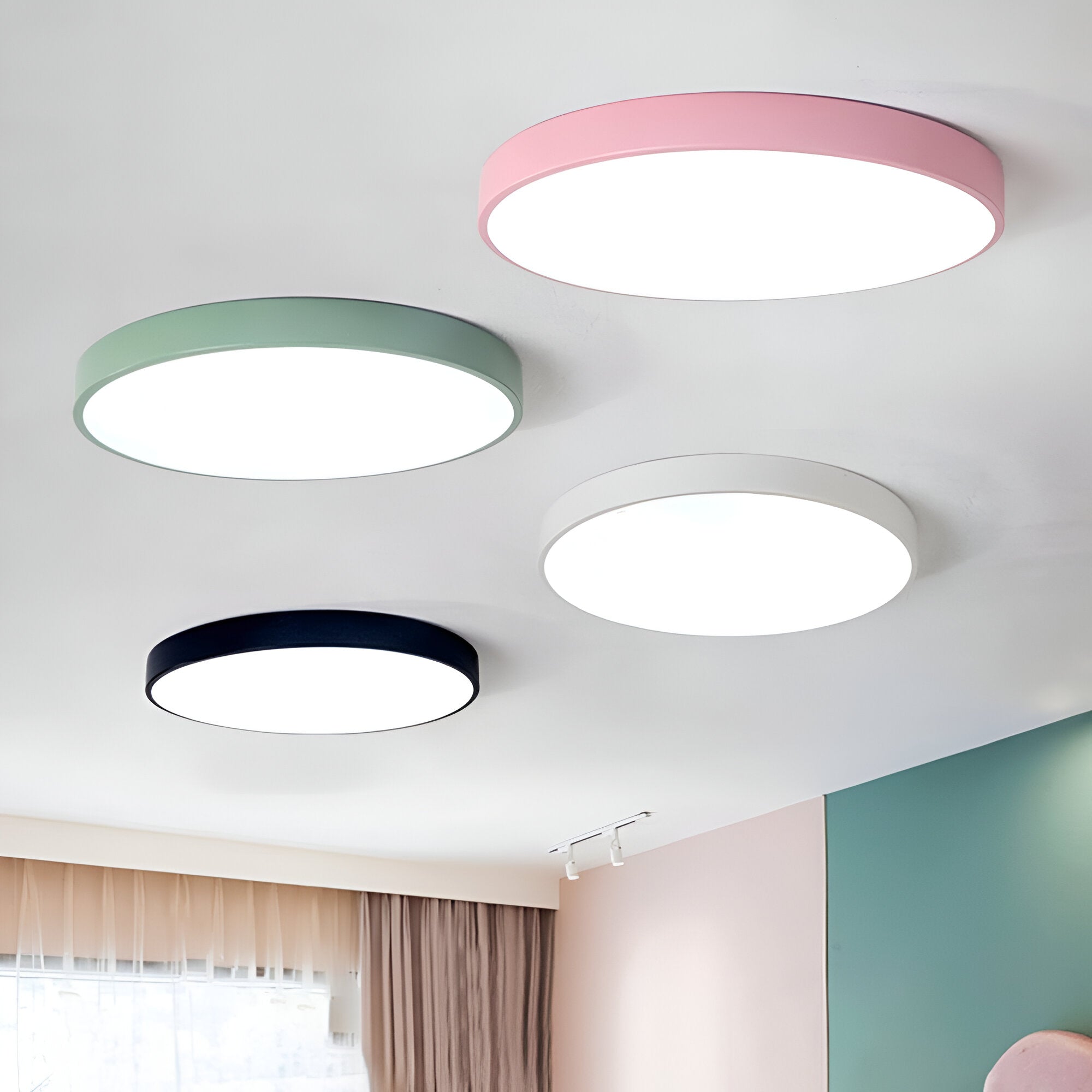 Nordic Macaron Round LED Ceiling Light