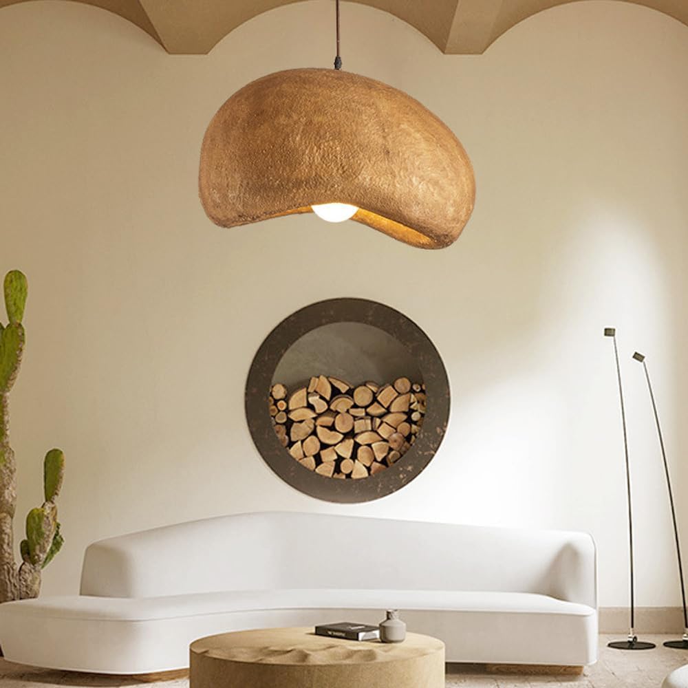 Wabi-Sabi Coffee Cloud Japandi Resin Pendant Light