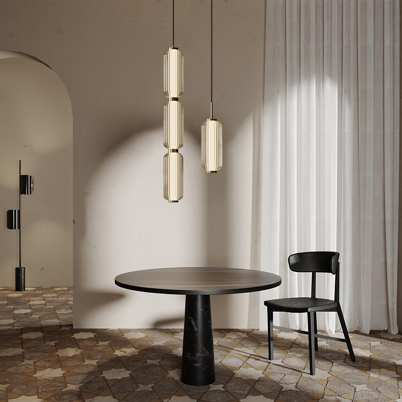 Elma Linear Striped Glass LED Pendant Light