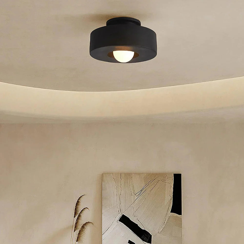 Ethereal Circle Nordic Resin LED Minimalist Ceiling Lamp