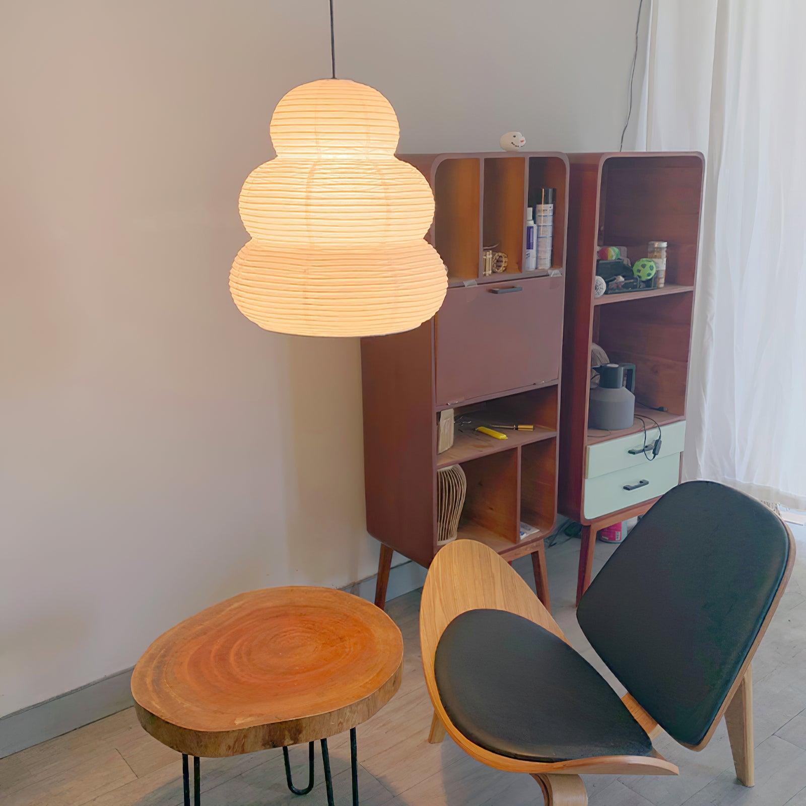 Akari Gourd Washi Paper Pendant Light