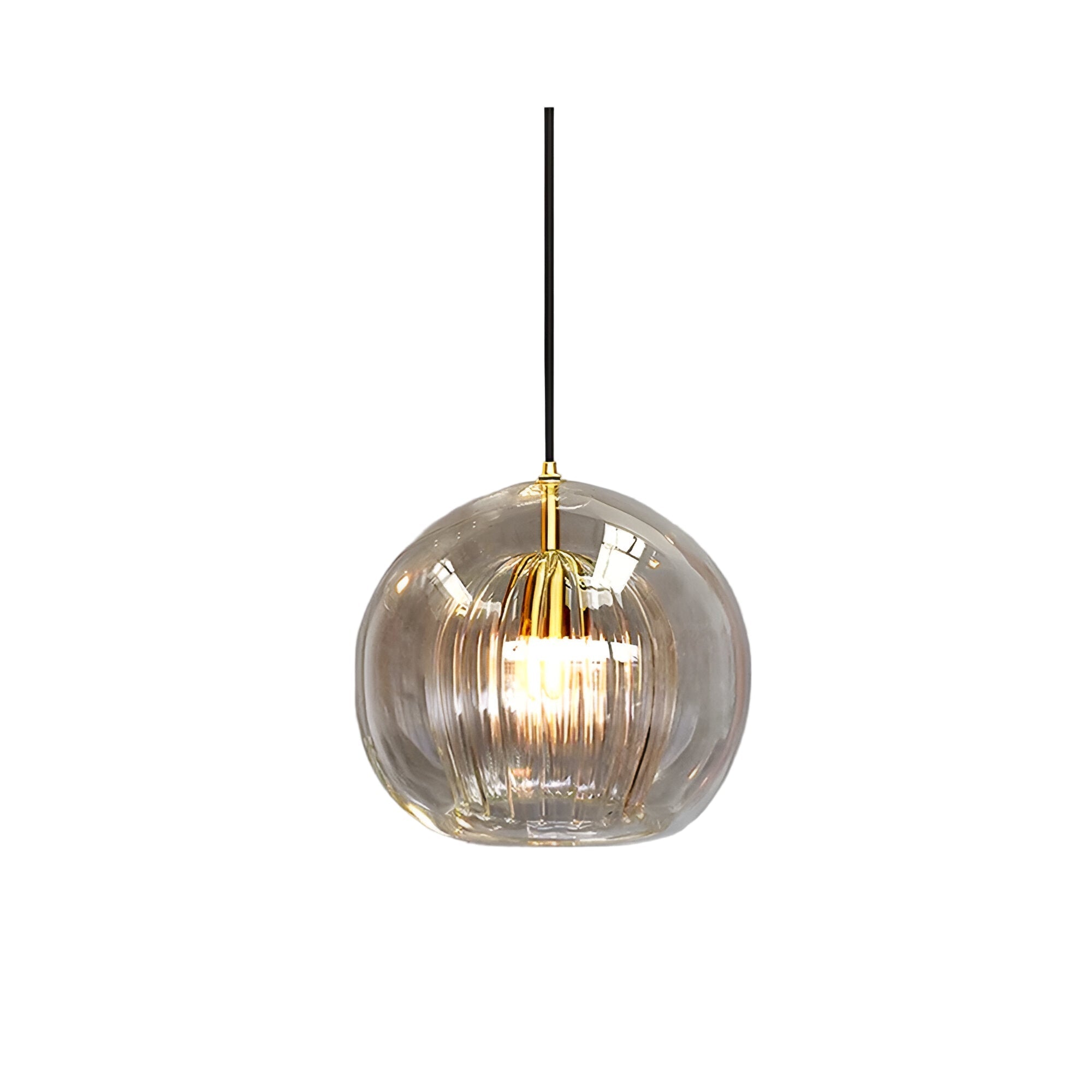 Retro Glass Globe Shape Pendant Light