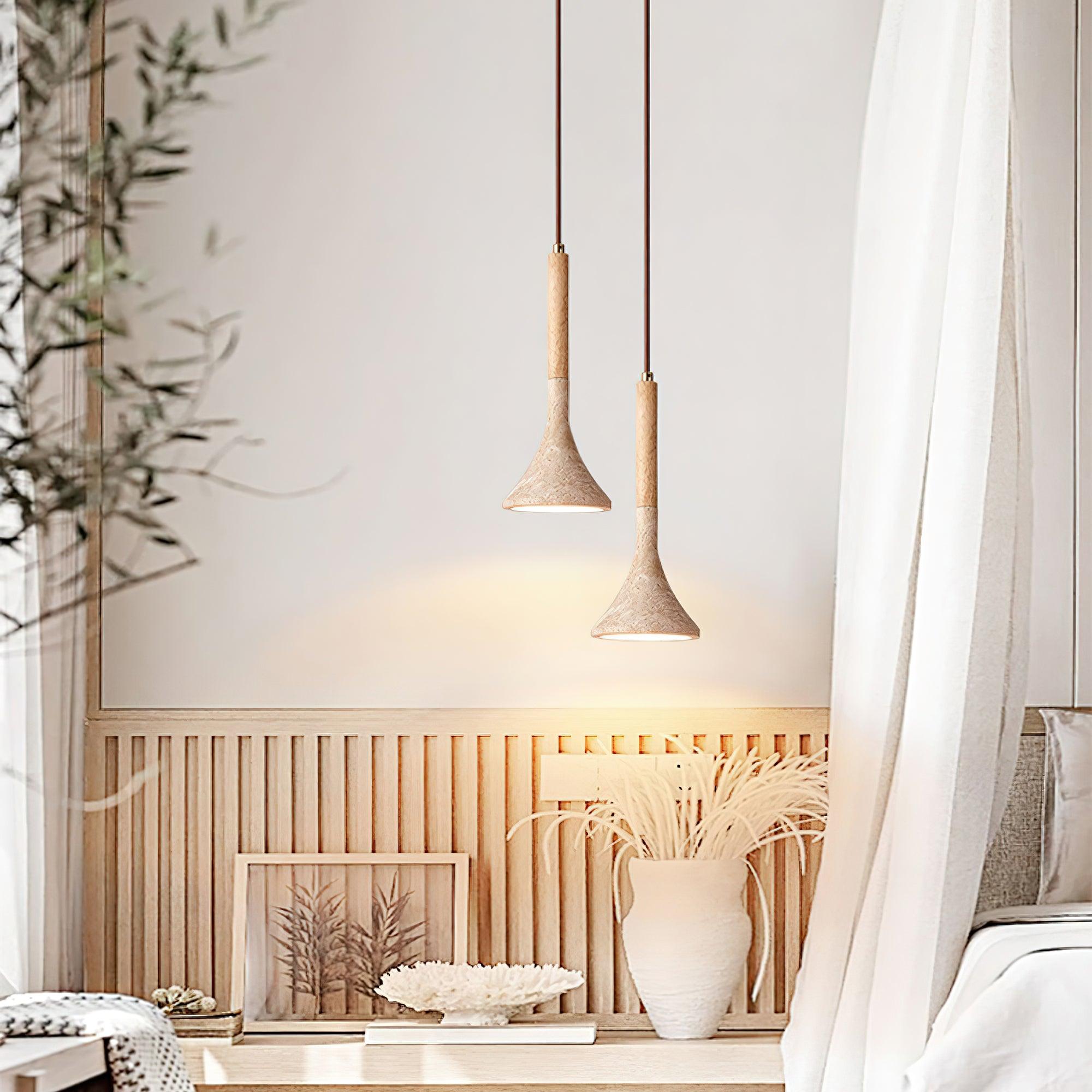 Aplomb Japandi Travertine Pendant Lamp