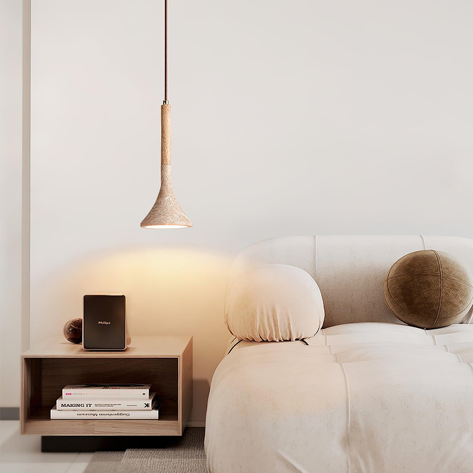 Aplomb Japandi Travertine Pendant Lamp
