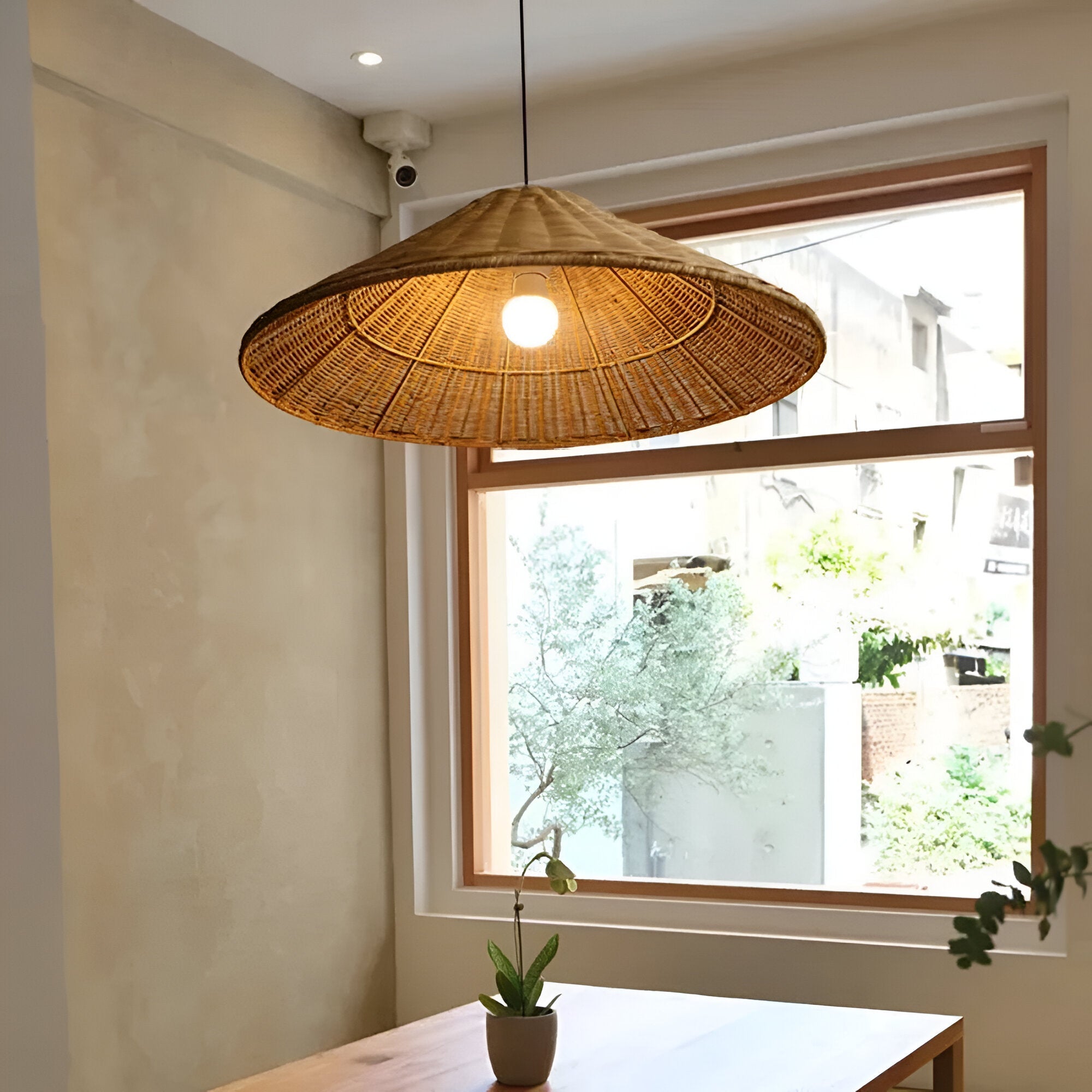 Japandi Artisan Shine Rattan Pendant Light