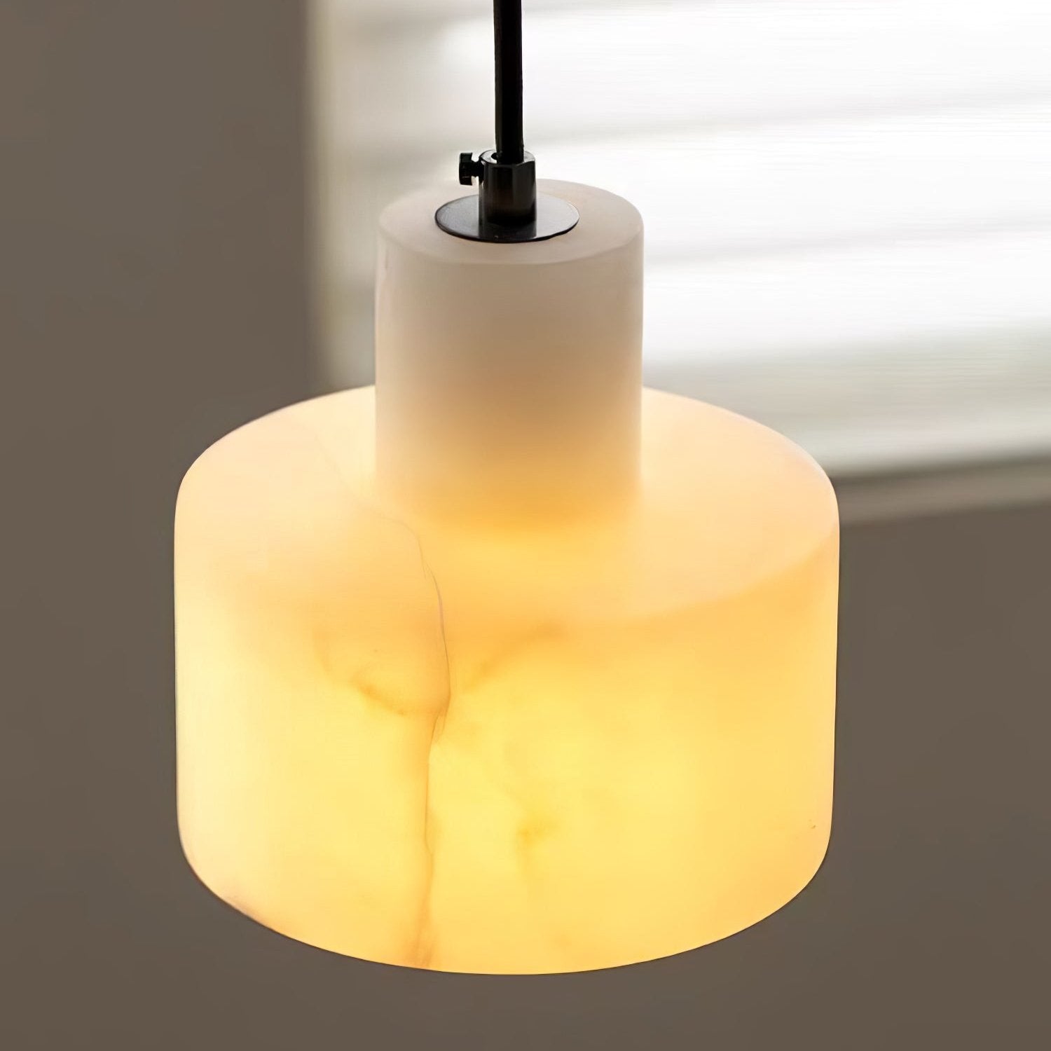 Nordic Cylindrical Alabaster Pendant Light