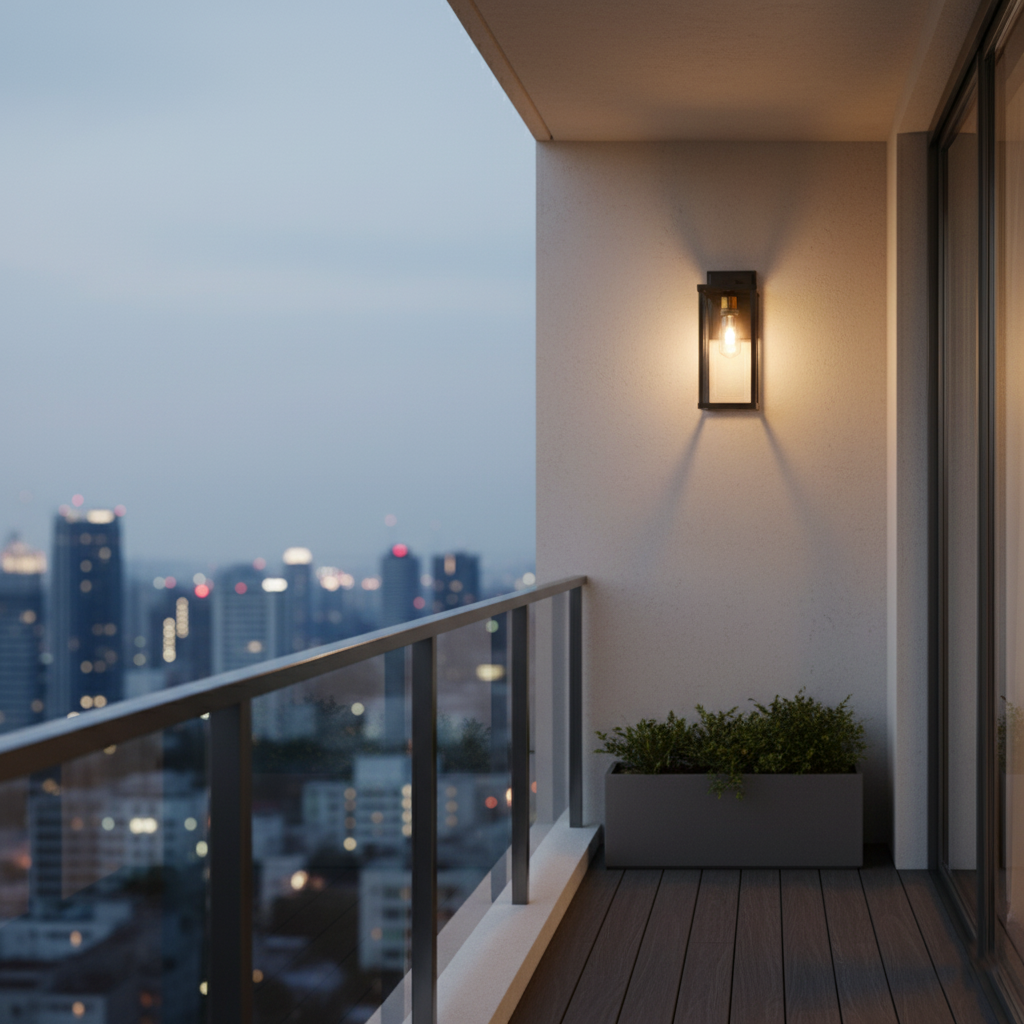 Retro Radenko Glass Outdoor Wall Light