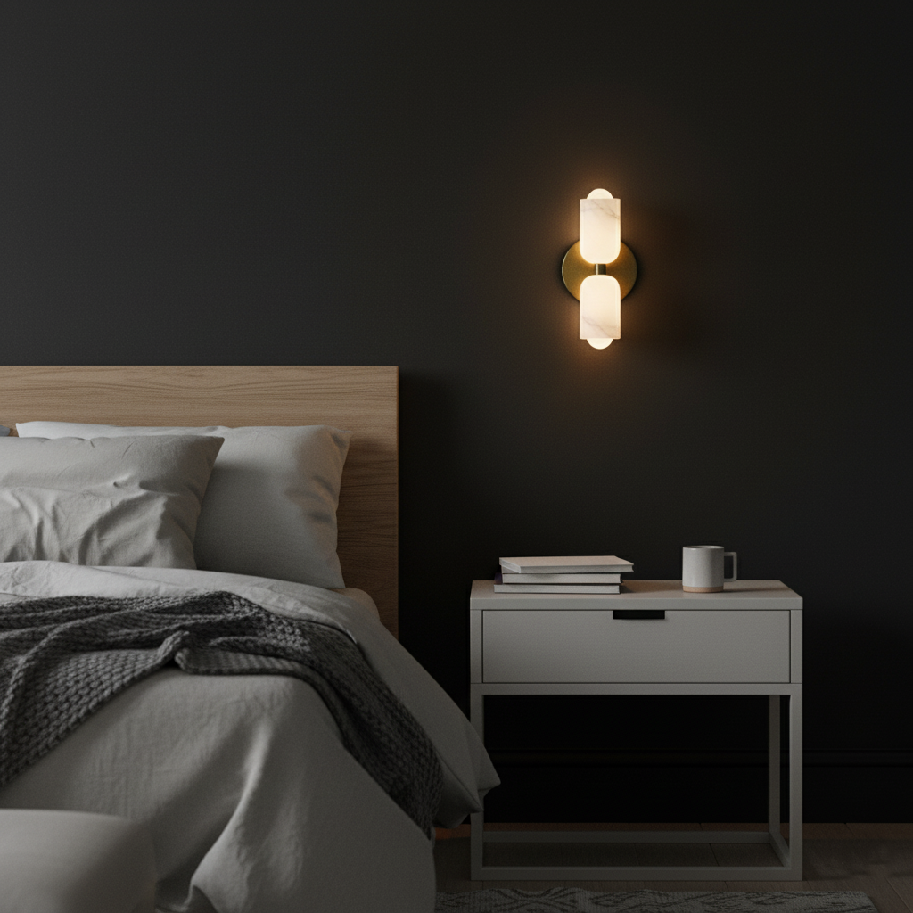 Elegance Cream Acrylic Metal Base Minimalist Wall Light