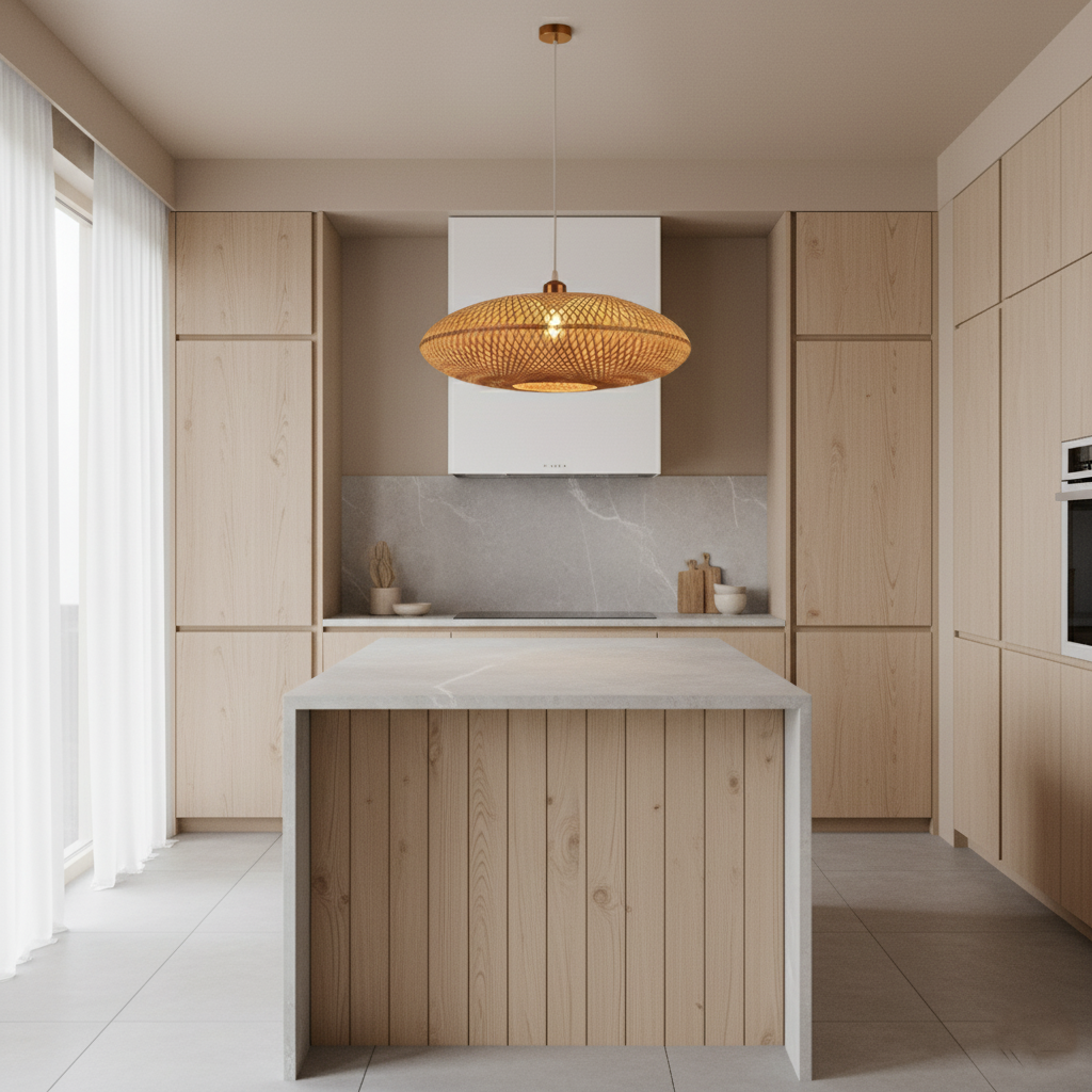 Treasure of the Dawn Bamboo Rattan Pendant Light