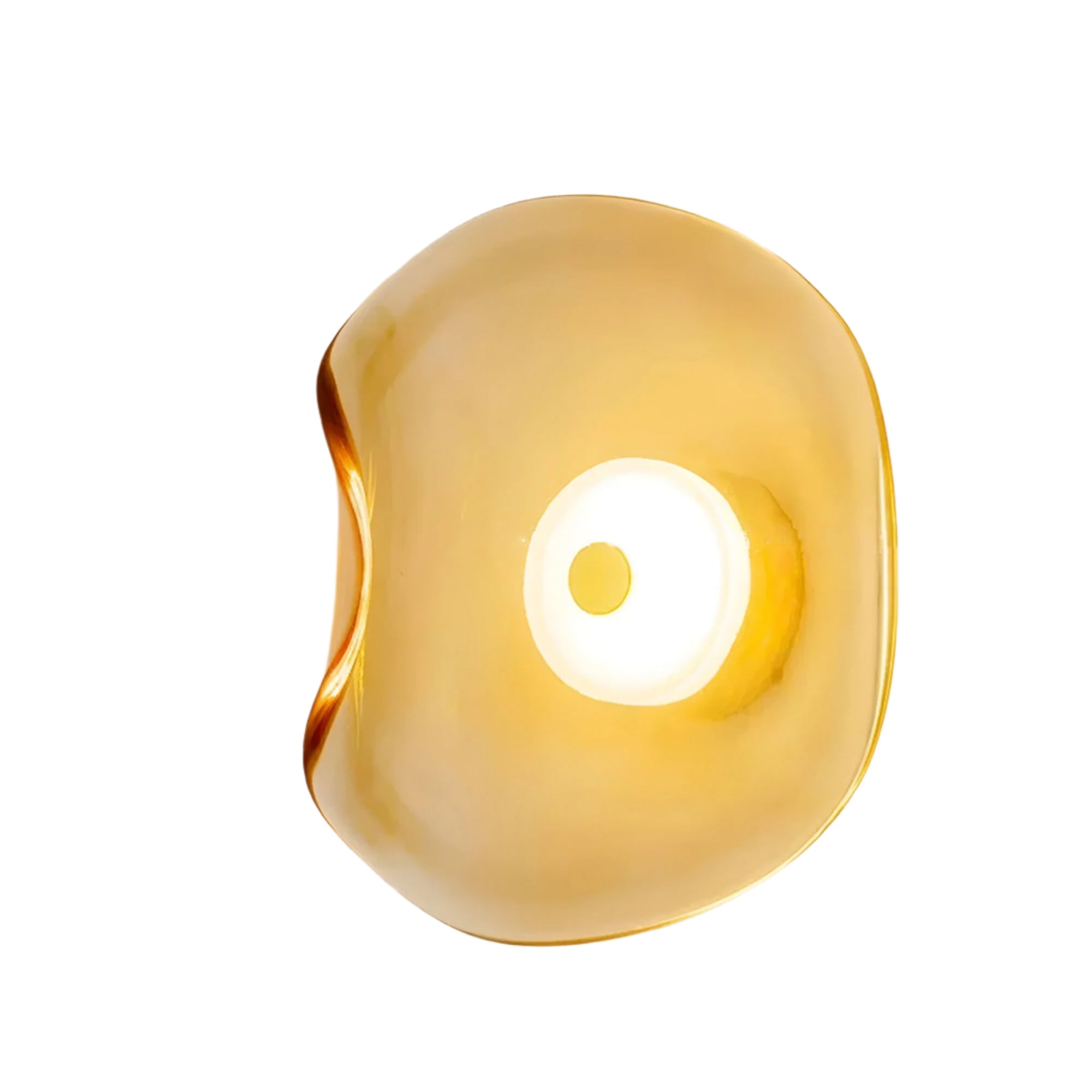 Nordic Curved Glass Japandi Style Glass LED Wall Light