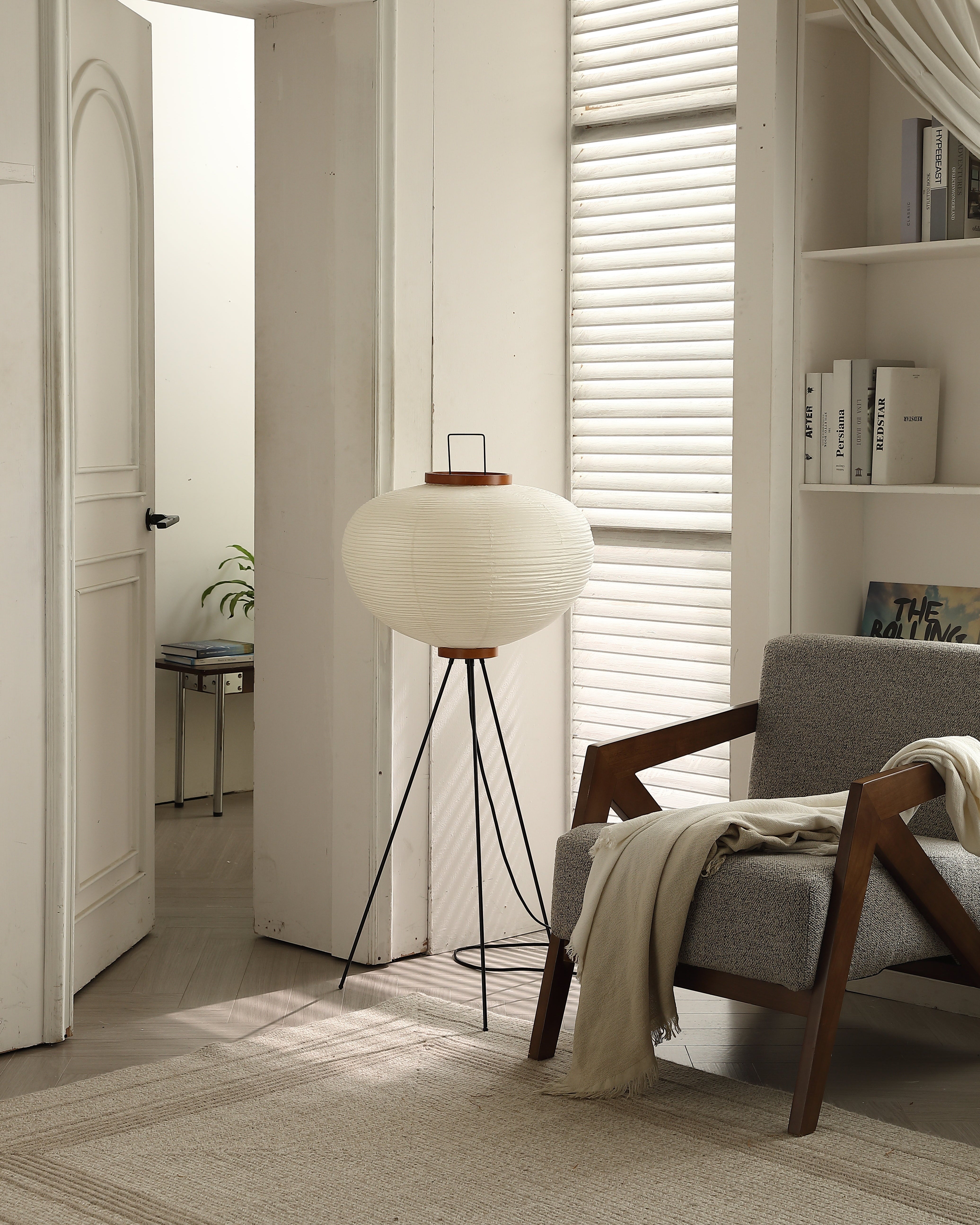 Serenity Glow Washi Paper Floor Lamp