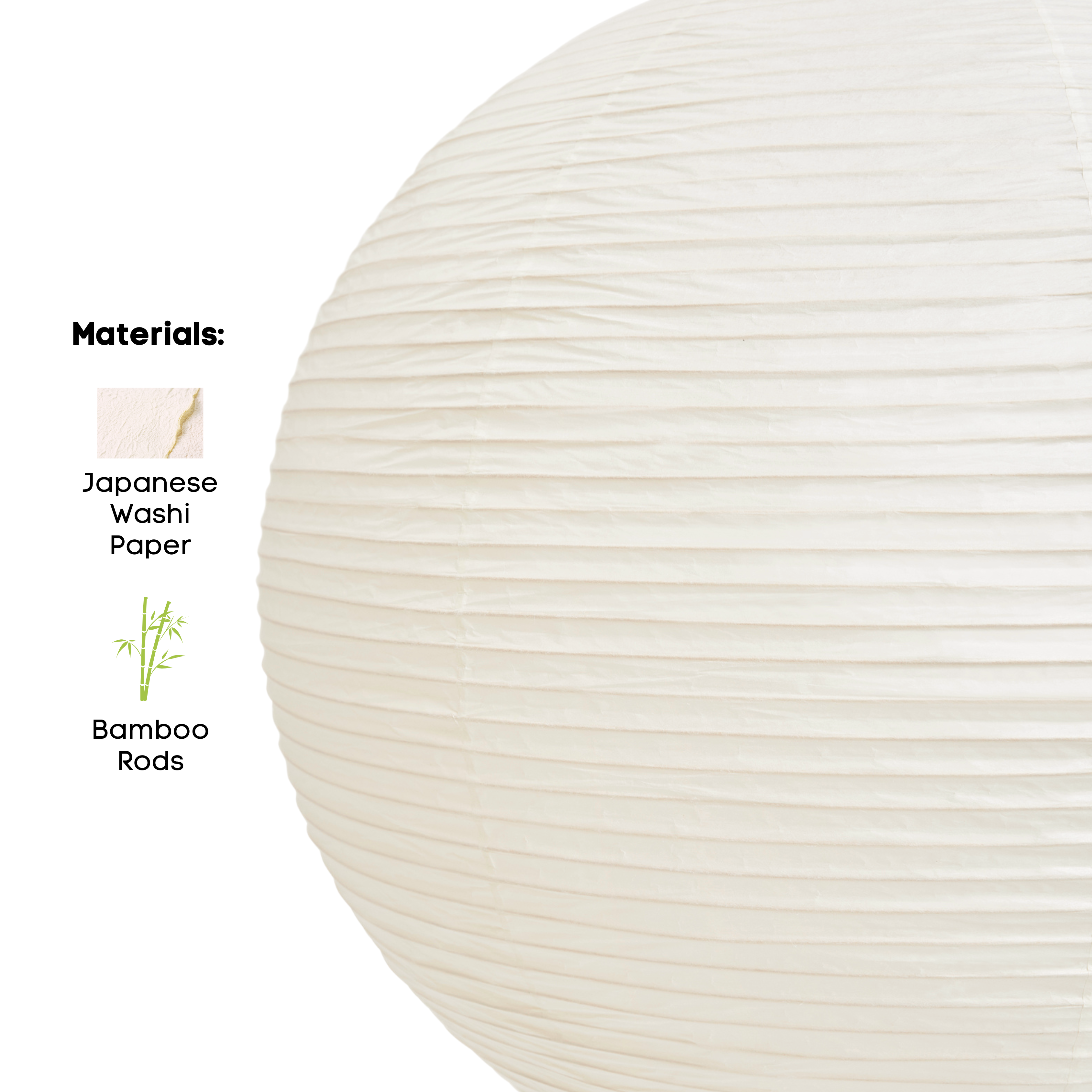Luna Washi Paper Pendant Shade