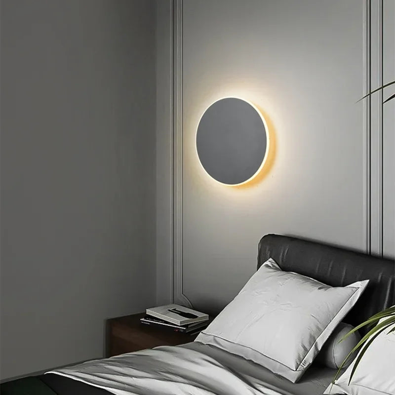 Modern Nordic Round Aluminum Minimalist LED Wall Light
