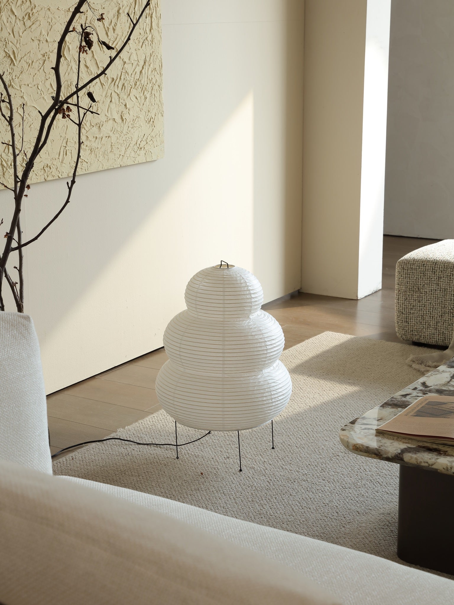 Kumo Washi Paper Floor Lamp