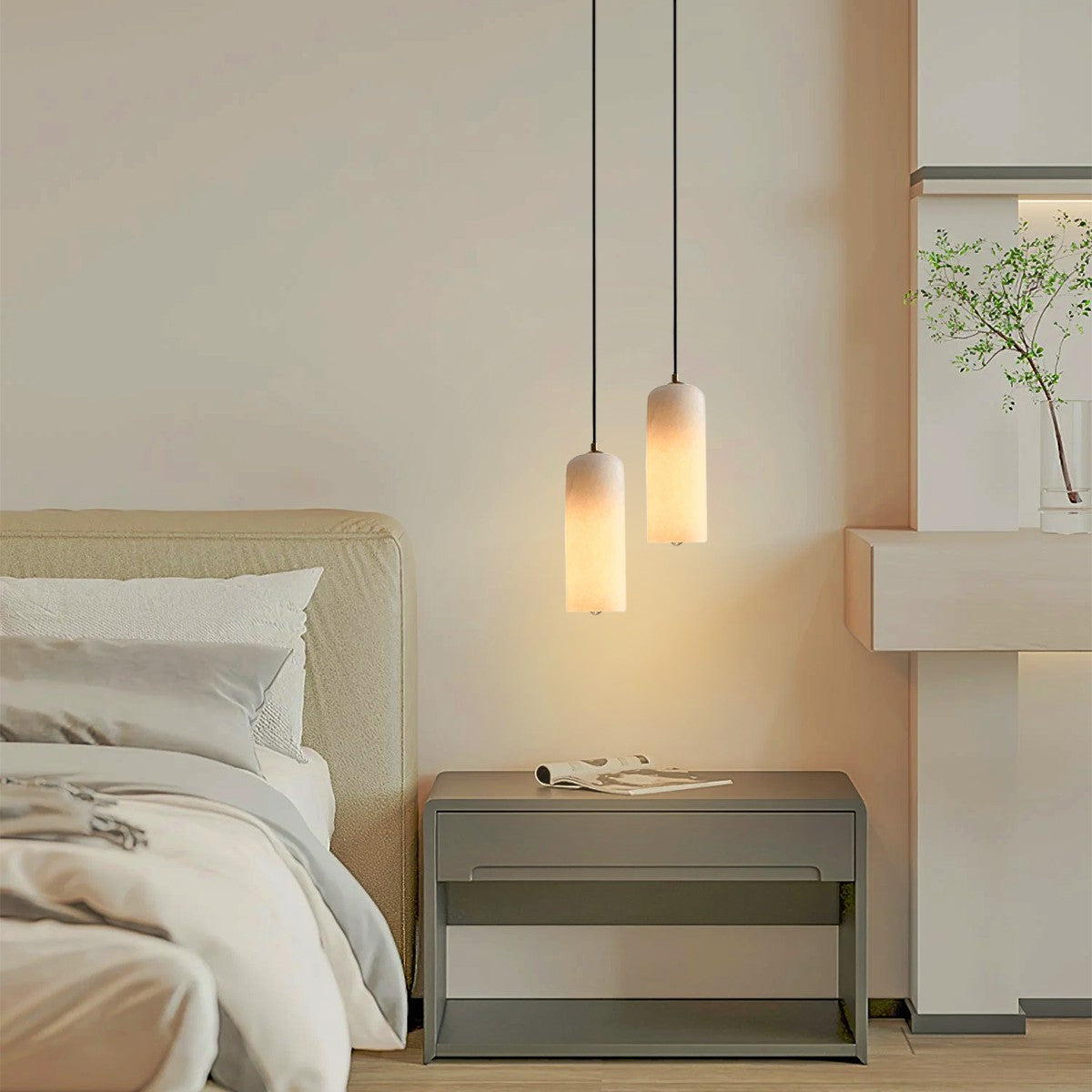 Nordic Modern  Alabaster Monty Pendant Light