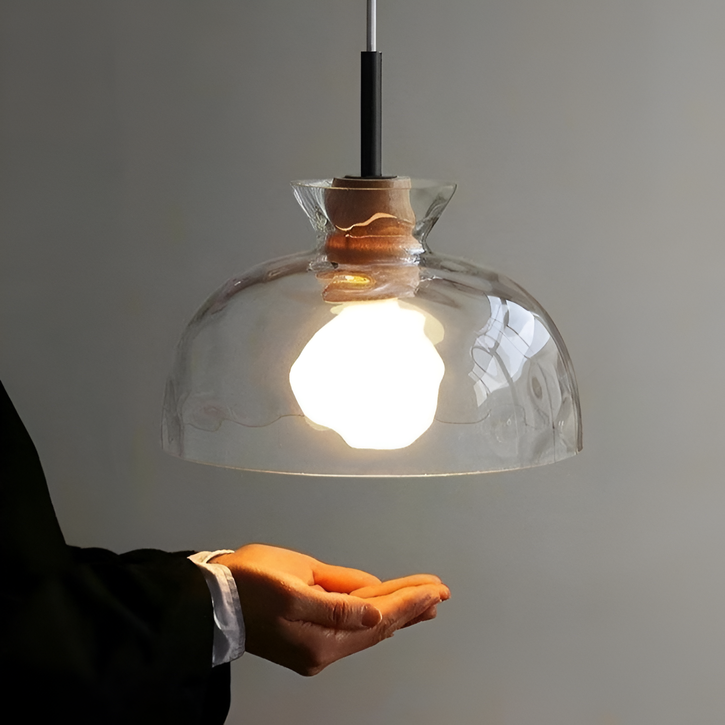 Dane Nordic Clear Glass Pendant Light