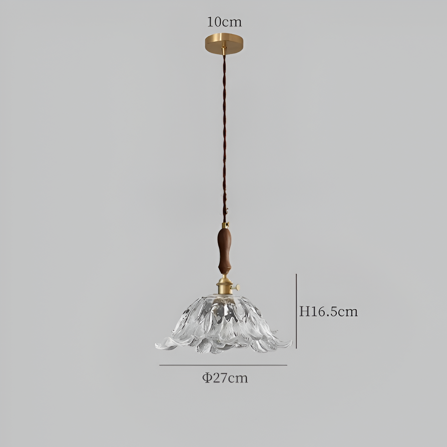 Retro French Flower Glass Pendant Light
