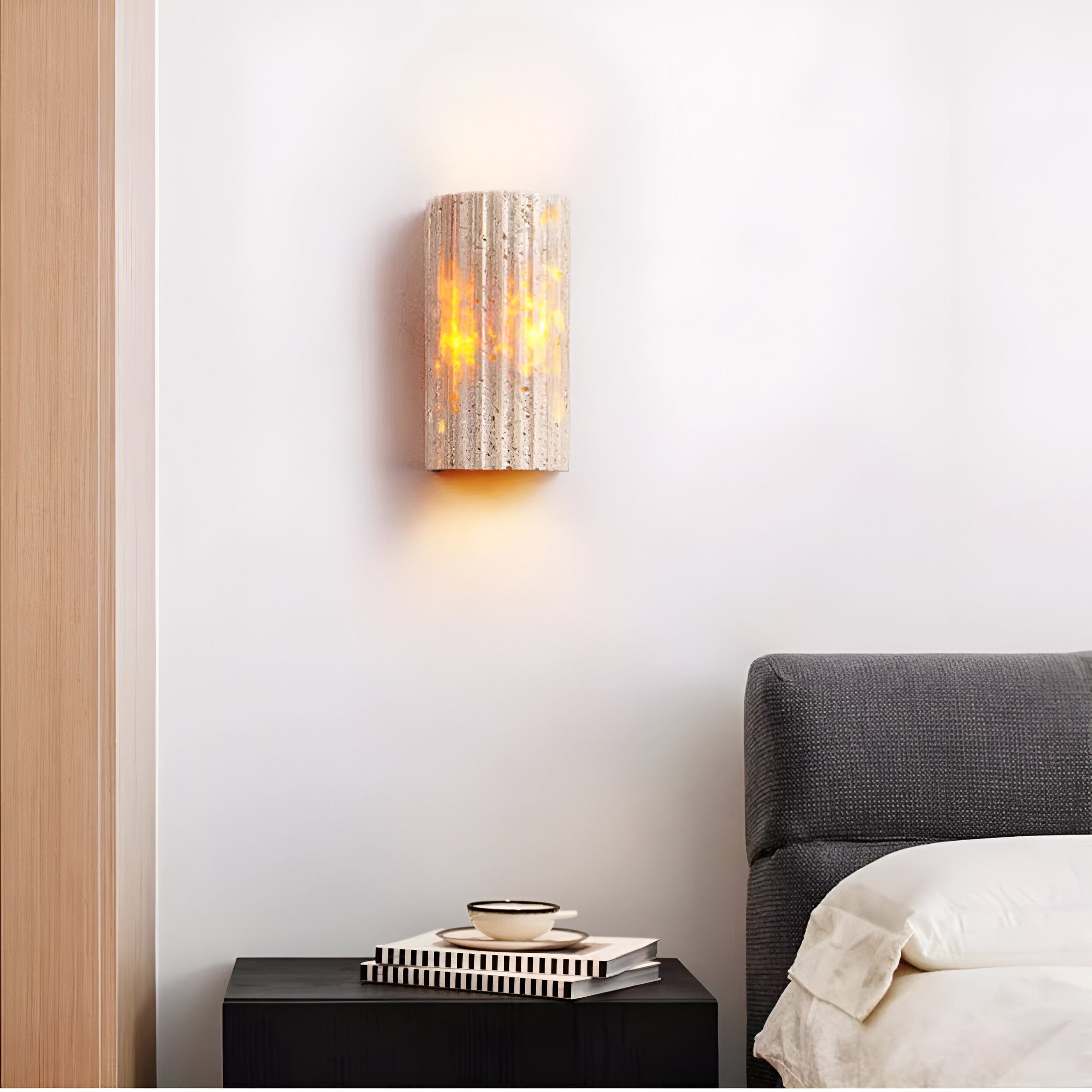 Solaro Travertine Garden Outdoor Wall Light