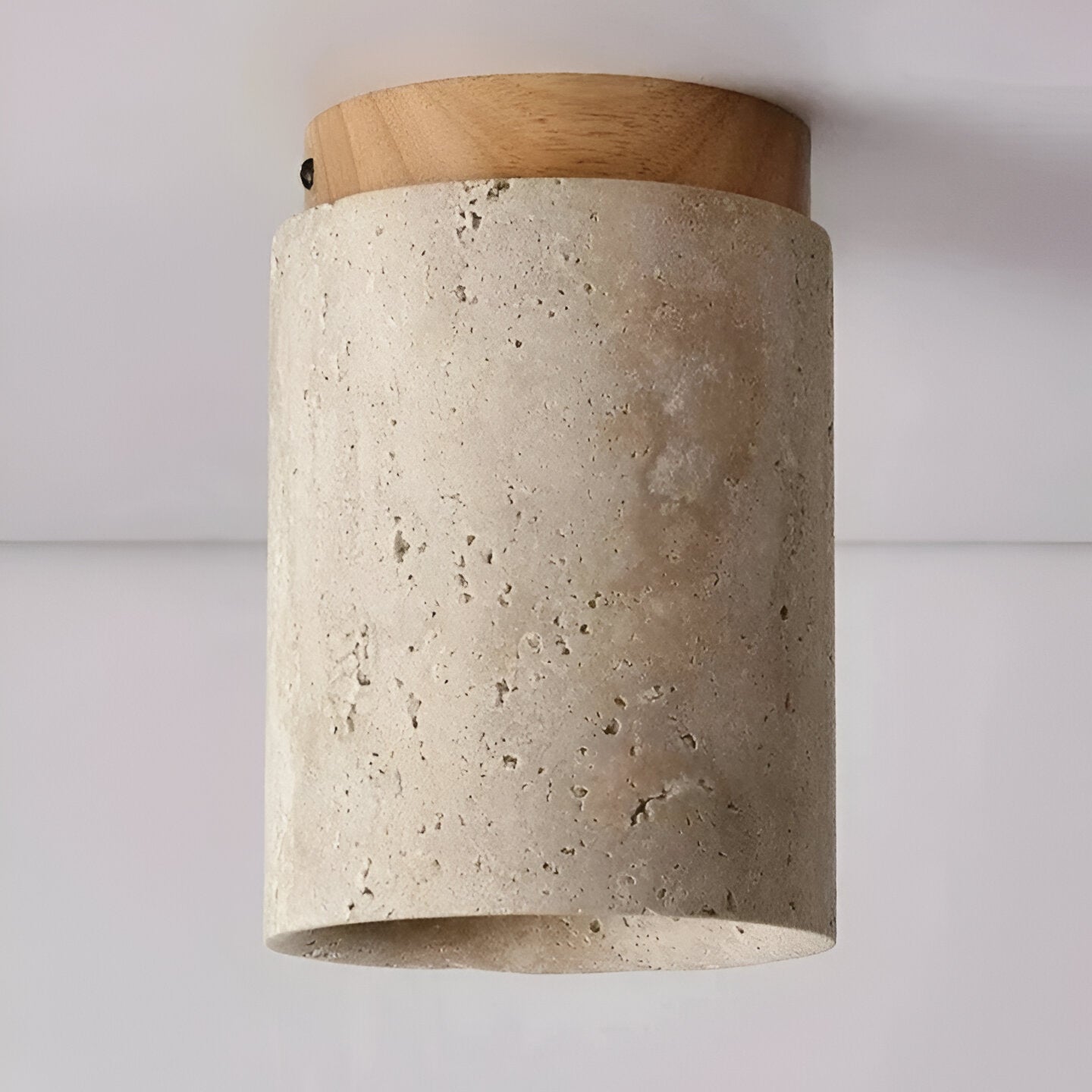 Orin Retro Travertine Flush Mount Ceiling Light