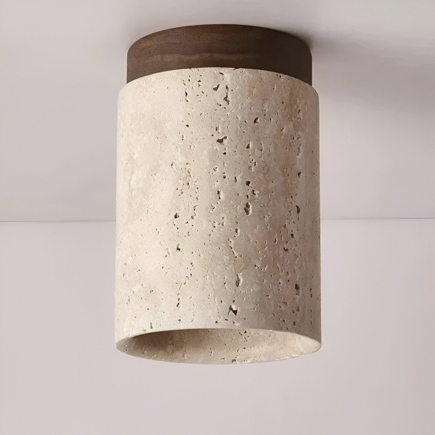Orin Retro Travertine Flush Mount Ceiling Light