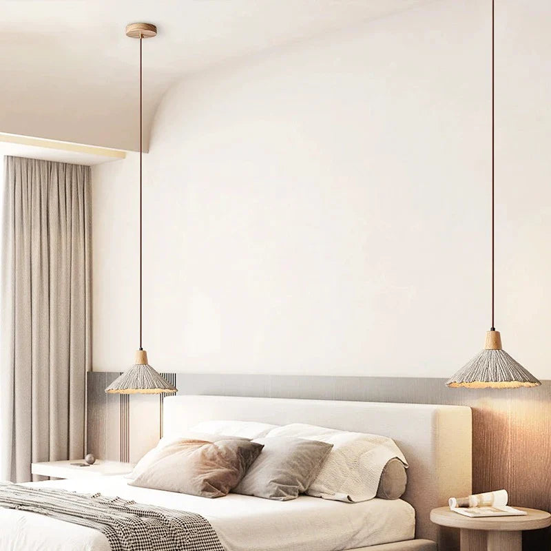 Cream Retro Wabi-Sabi LED Pendant Light