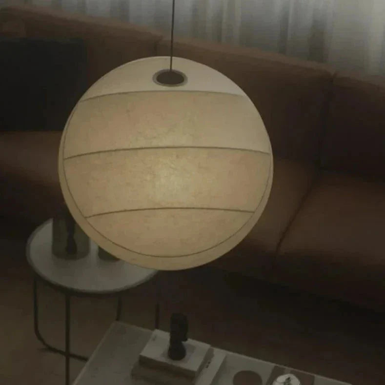Wabi Sabi Silk Ball Japandi Pendant Light