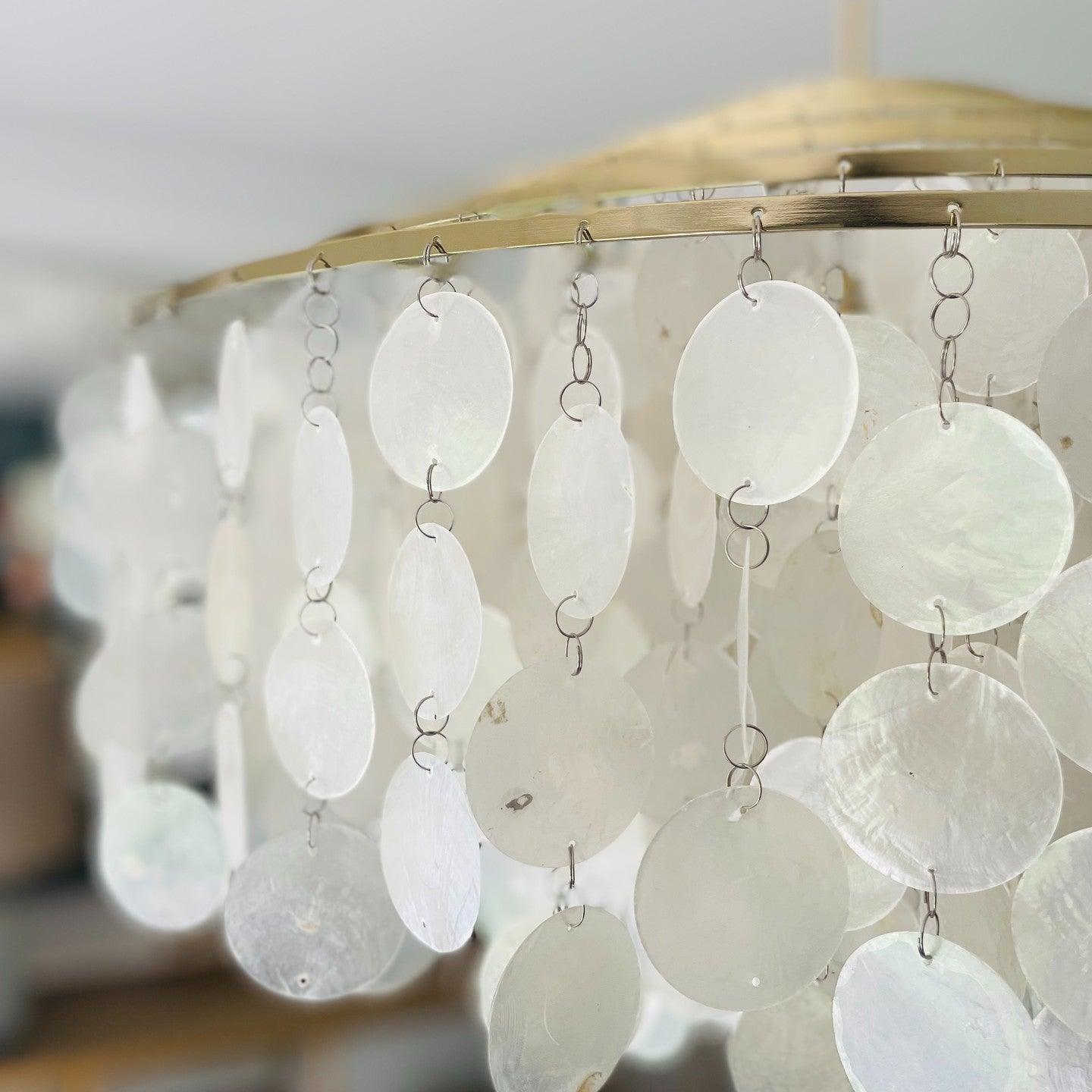 Maris Italian Vintage Natural Seashell Pendant Light